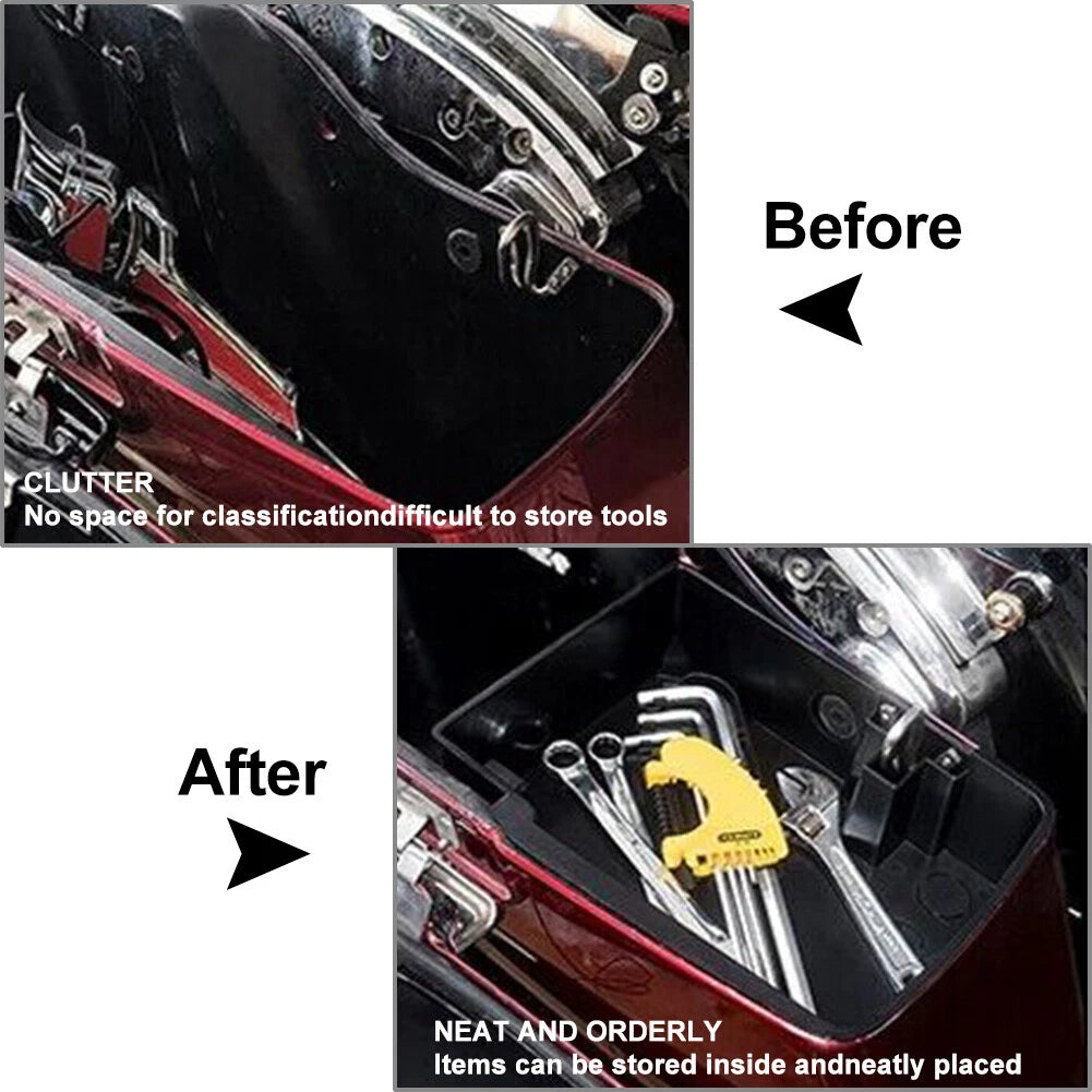 Saddlebag Tray Organizer for Harley Road King Electra Glide (2014–2023)