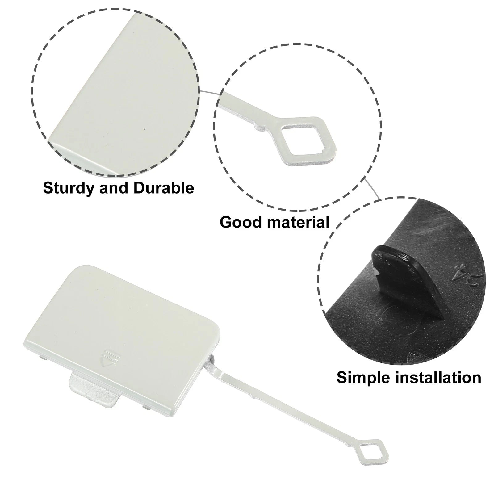 Front Right Tow Eye Hook Cover Cap Replacement for Mercedes-Benz C 350 (2015–2021)