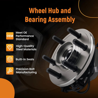 Front Wheel Hub & Bearing Assembly for Dodge Dakota 4WD (1997–2004) 52068965AB 515008
