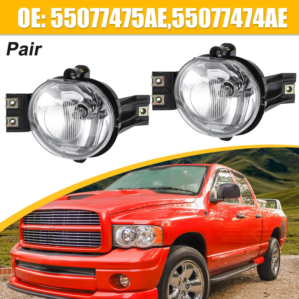 Driving Fog Lights Pair with Bulbs for Ram 1500 2500 3500 (2013–2024)