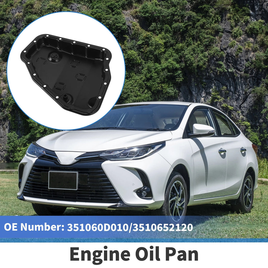 Engine Oil Pan Replacement for Toyota Vios 2014–2016 Steel Black