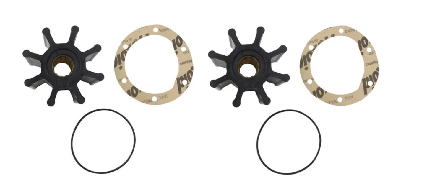 2Pcs Impeller Kit for Volvo Penta (Replaces 18-3077, 3841697, 21951356)