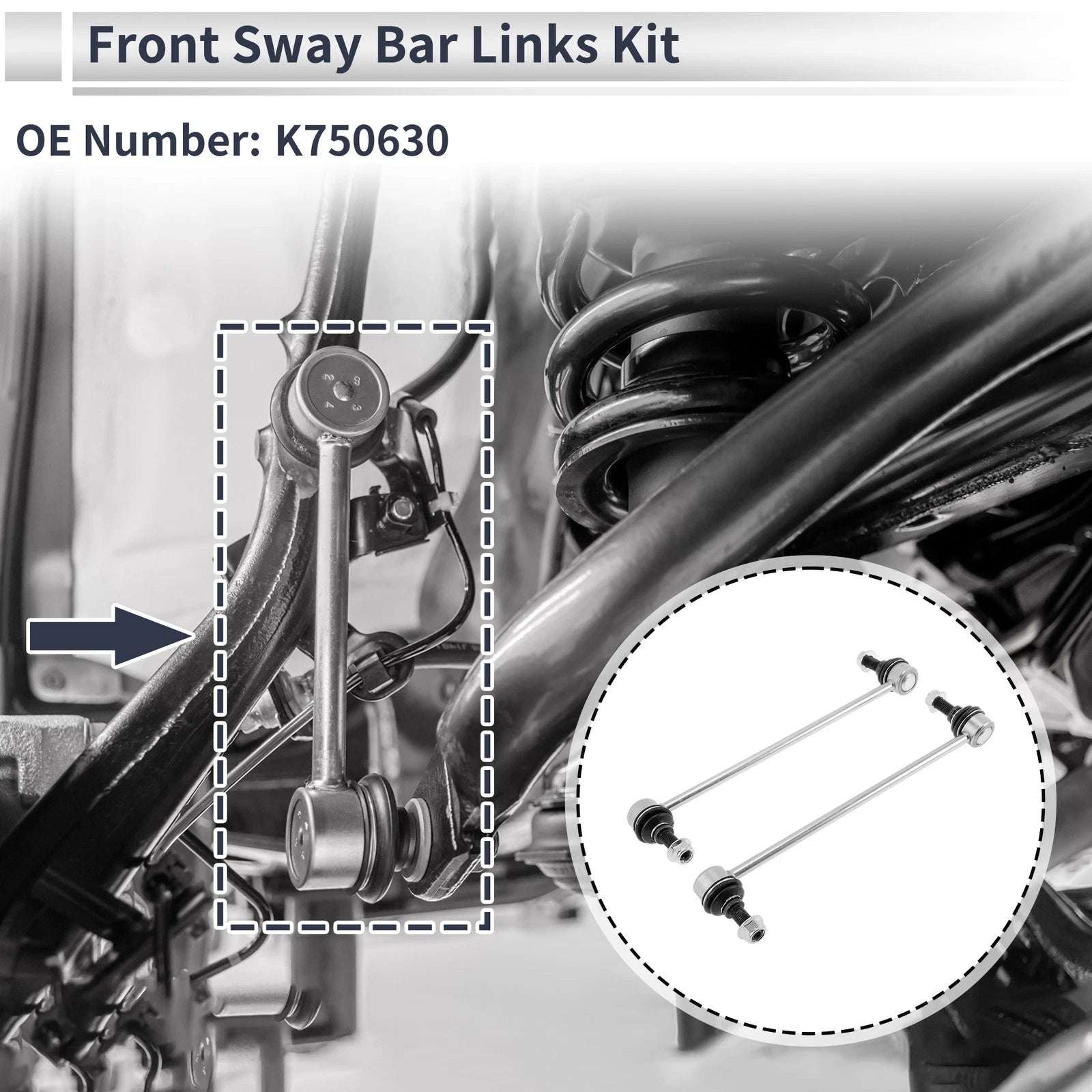 Front Stabilizer Bar Links Replacement for CHEVROLET Sonic (2012–2020)
