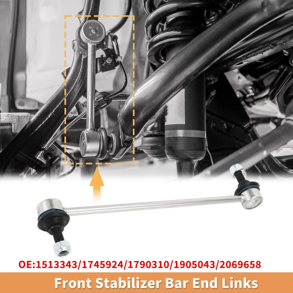 Front Sway Bar Links Stabilizer Link Kit Set for Ford Fiesta (2002–2019)