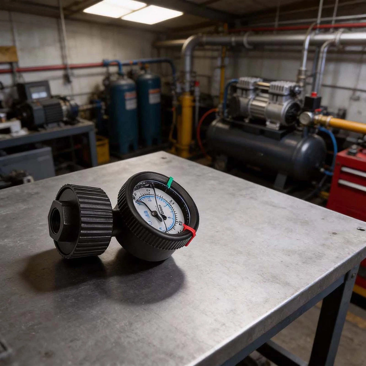 PP Diaphragm Pressure Gauge 0 to 10KG with 12PT Internal Thread