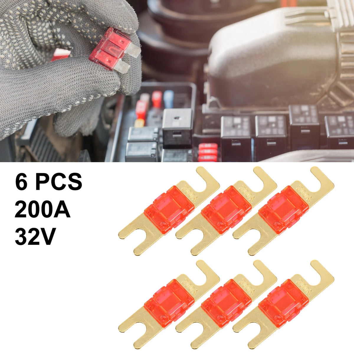 6pcs 200A AFS Mini ANL Fuse for Car Truck Motorcycle Boat (2000–2023)