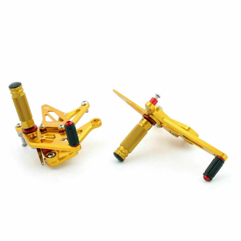 Aluminum Rearsets Footpegs Pedals for Kawasaki Z 1000 (2010–2017) Gold T9