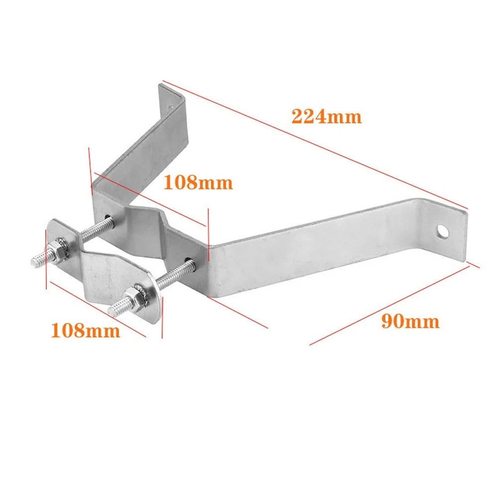 Antenna Mounting Bracket for Wall Pole Chimney (Carbon Steel, Silver)