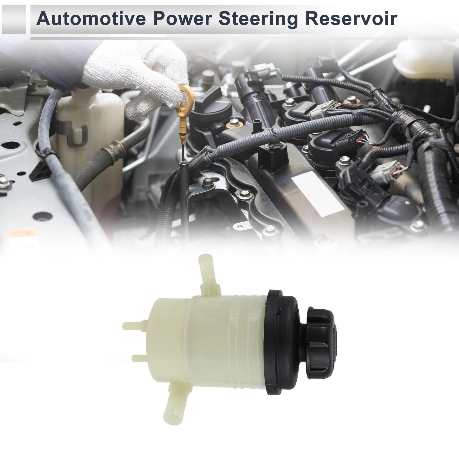Power Steering Reservoir Replacement for Hyundai Santa Fe 2007–2009 Beige 1 Pc