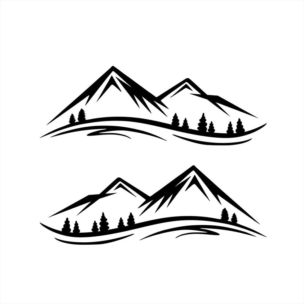 Glossy Black Decorative Stickers for RV Body Panel