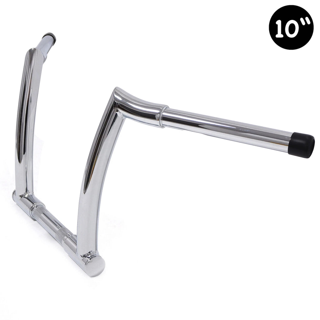 10'' Chrome Chizeled Z-Bar Handlebars for Harley FLD (2012–2016), FXDB (2013–2017)