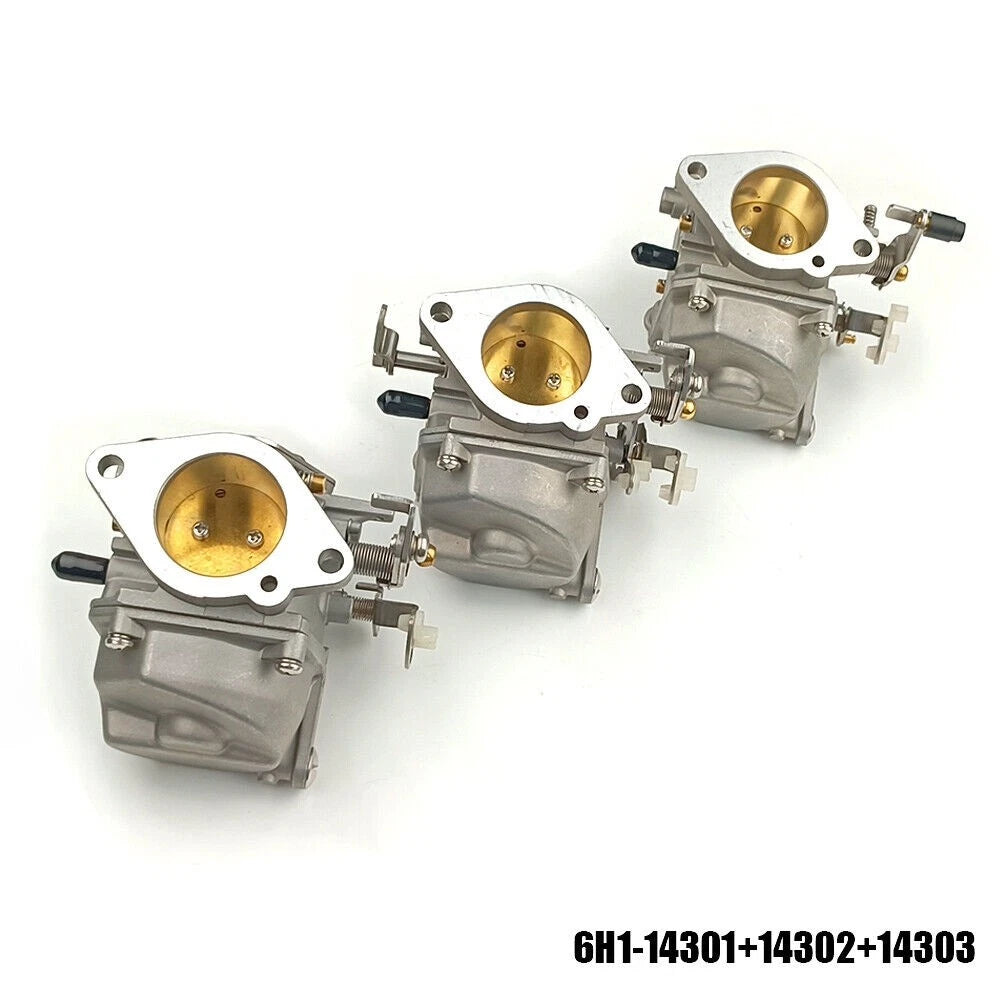 Carburetor Assy Set for Yamaha 80A 90A (1985–1991) 6H1-14301/14302/14303-15