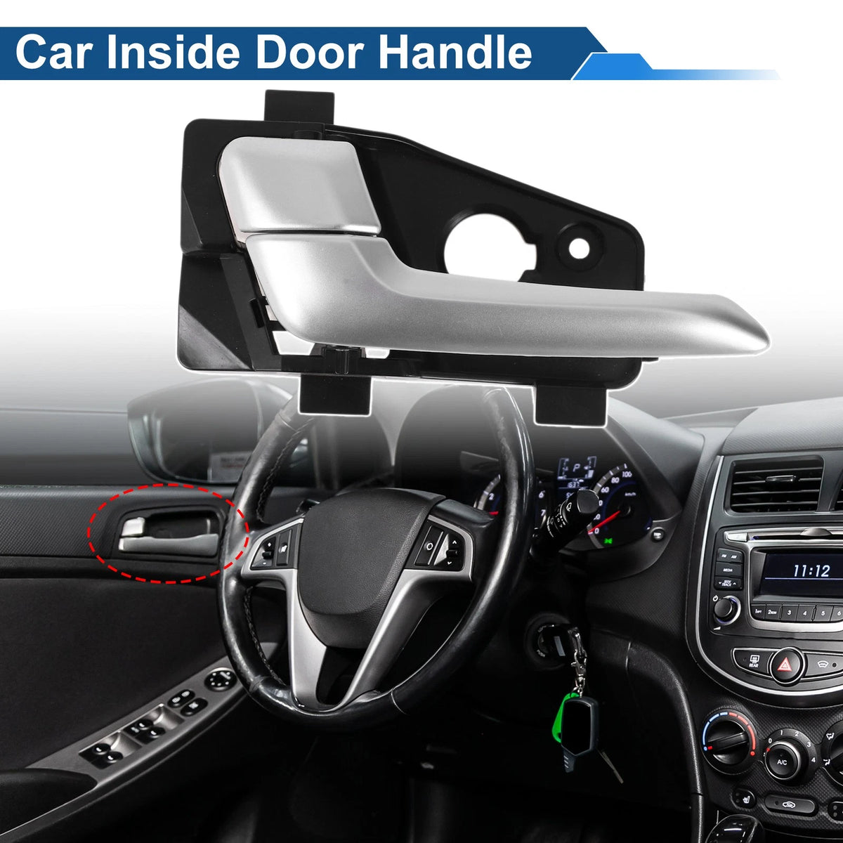 Front Passenger Side Interior Door Handle for Kia Picanto (2011–2016) No. 826101Y010