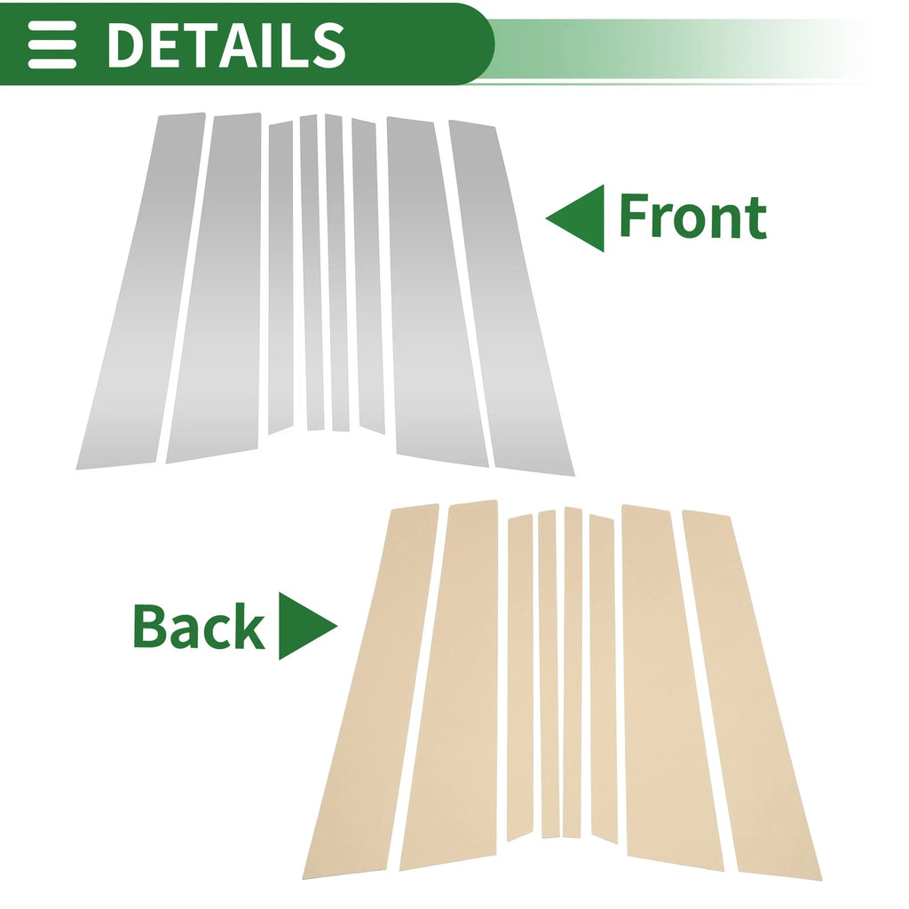 8 Pcs Door Pillar Window Trim Replacement for BMW X5 (2019–2023)