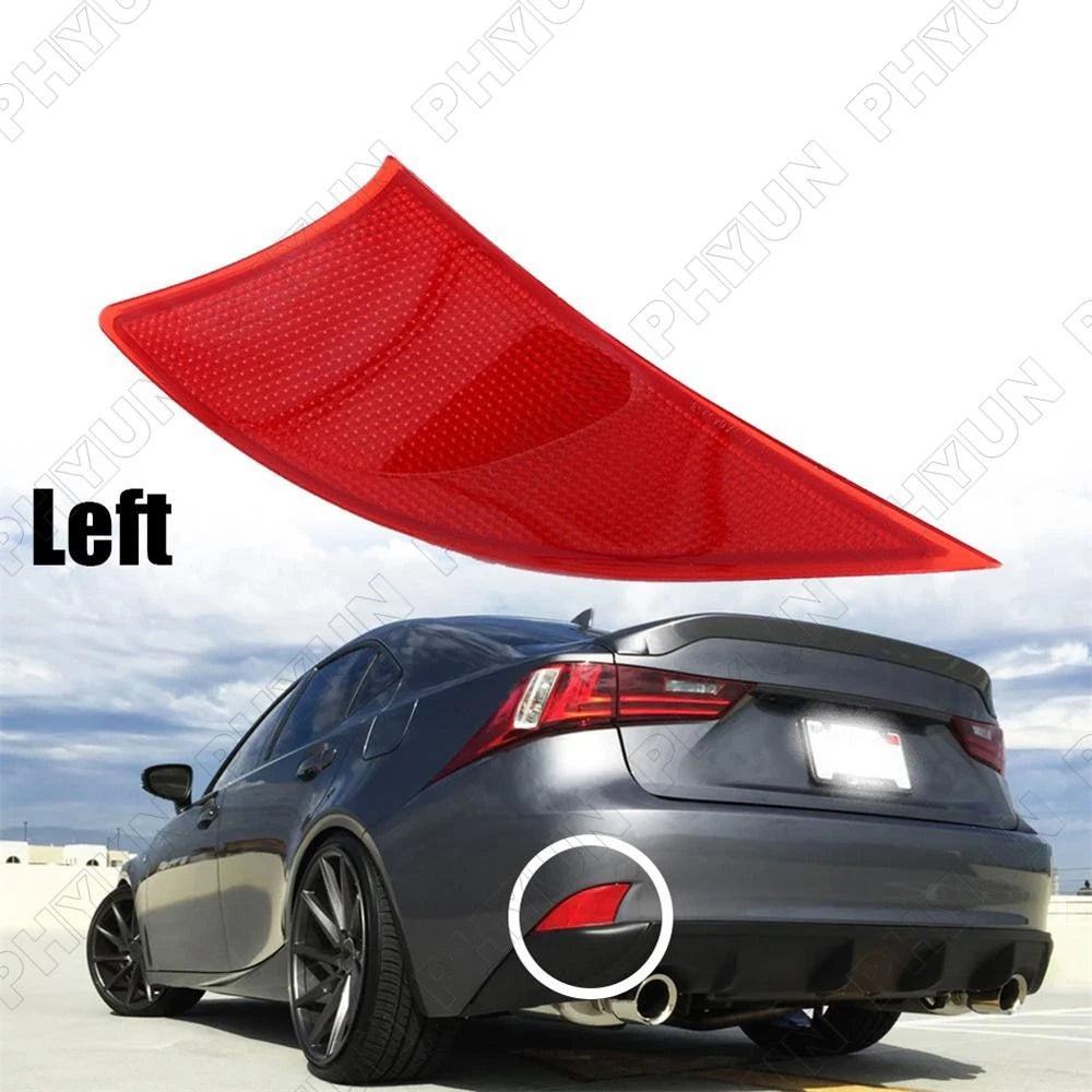 Rear Bumper Reflector Light Left for Lexus IS250 IS300 IS350 (2014–2020) Red