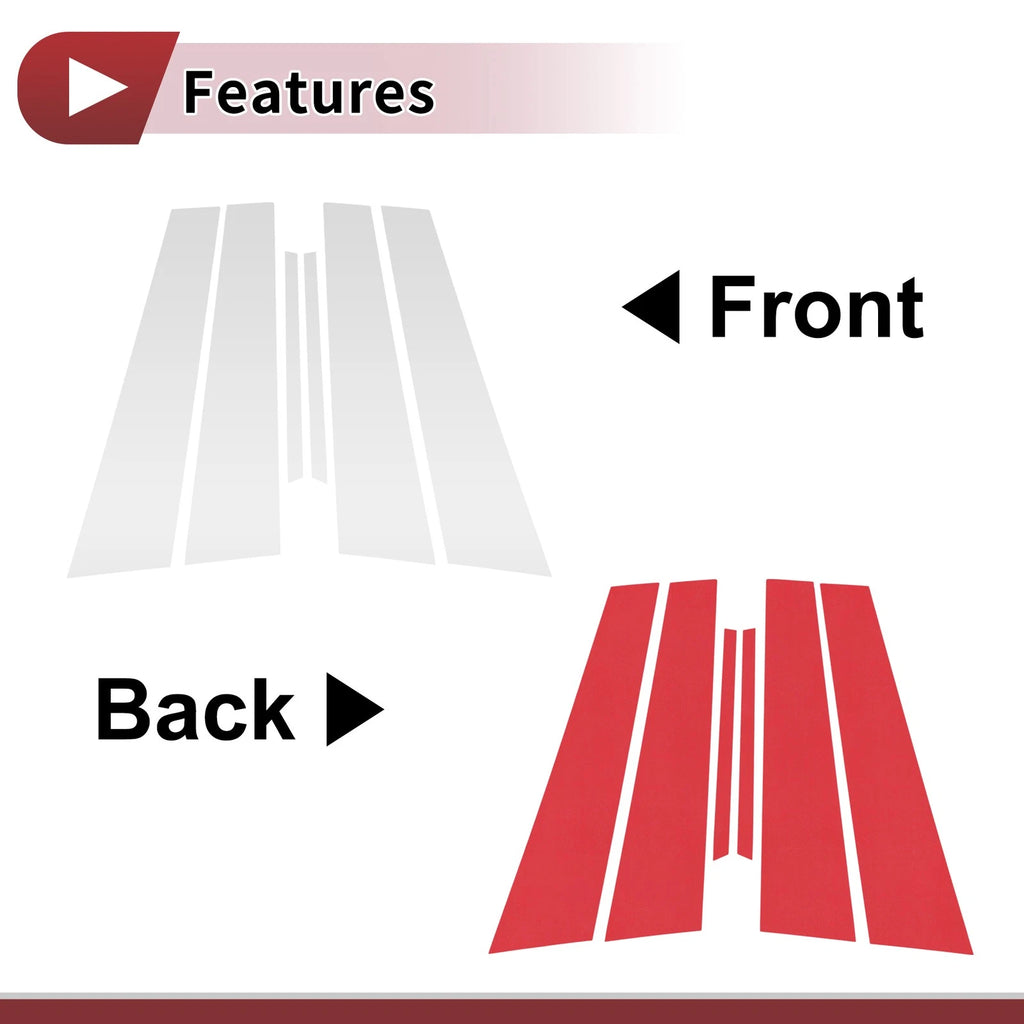 Door Pillar Window Trim for Toyota Crown (2015–2018) Silver Front Rear Left Right