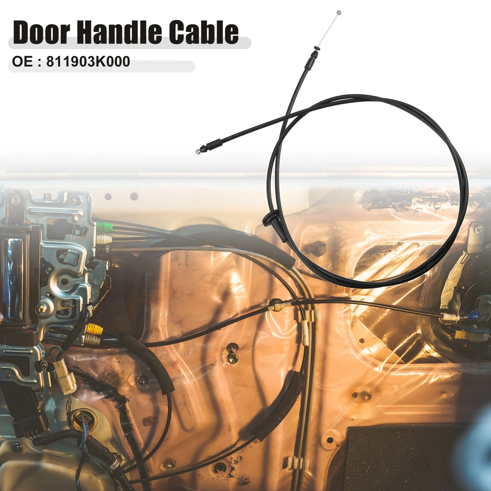 Hood Release Cable Door Handle Cable Replacement for Hyundai Sonata (2006–2010)