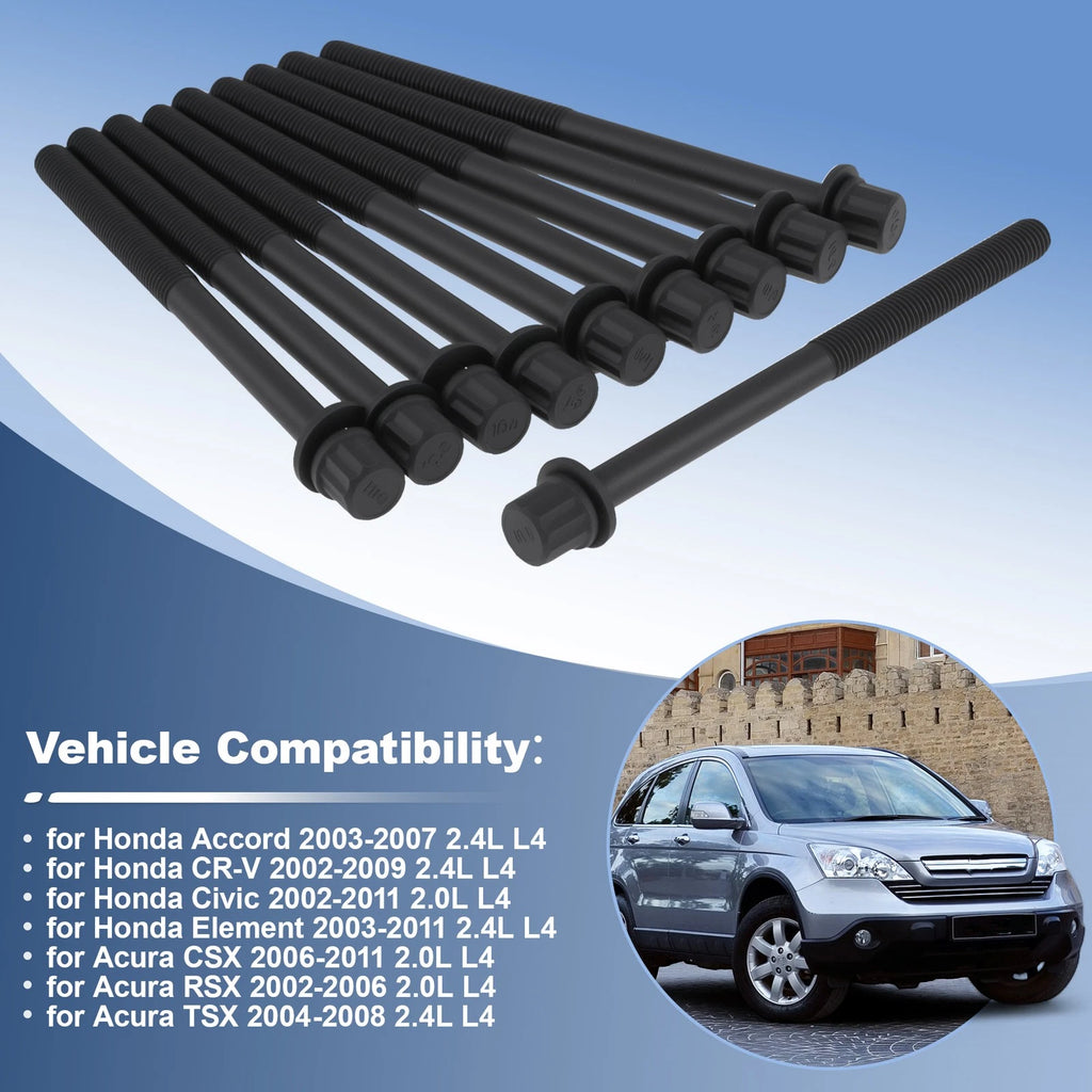 Engine Cylinder Head Bolt Set Replacement for Honda Accord (2003–2007)