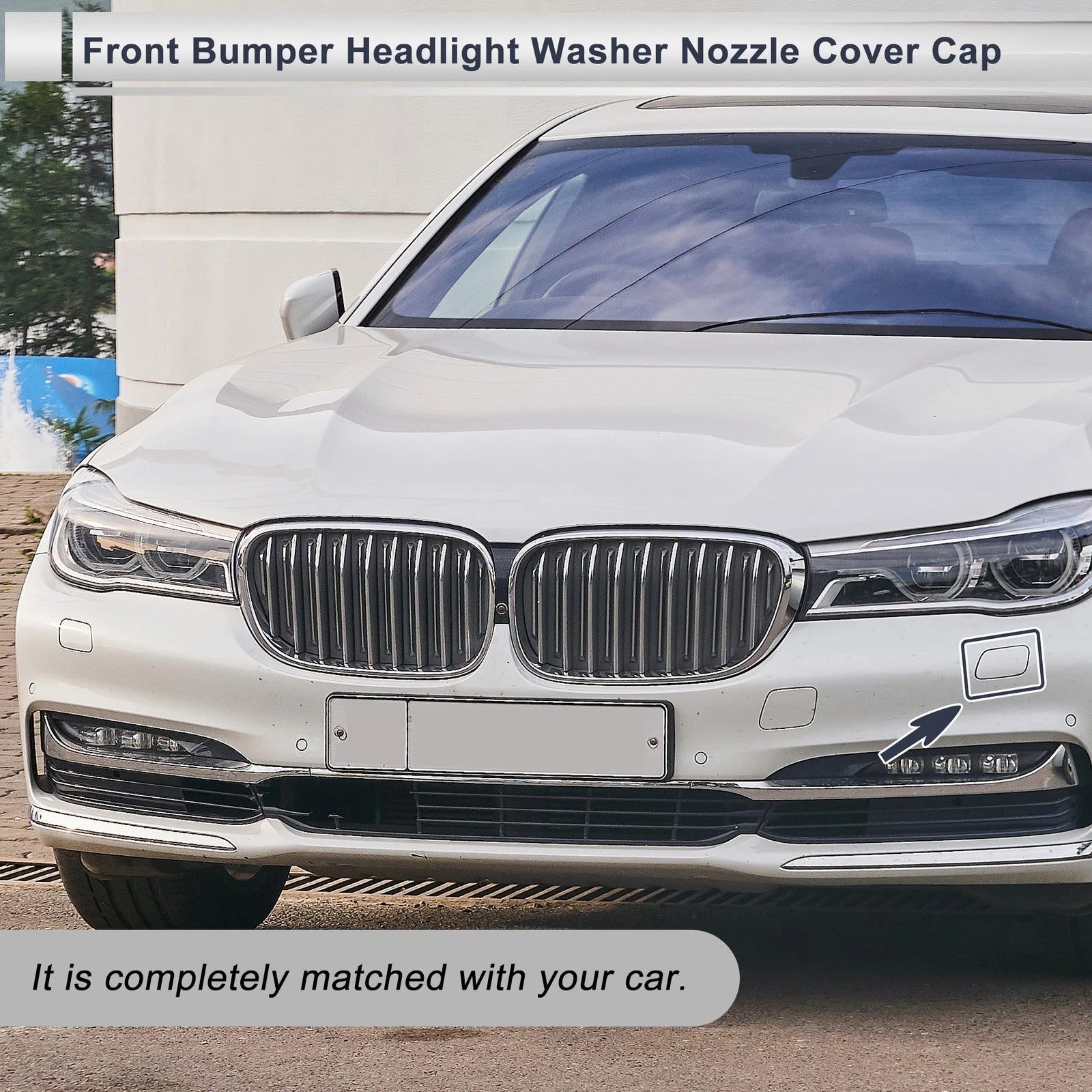Front Right Headlight Washer Nozzle Cover Cap for BMW 740i (2016–2018)