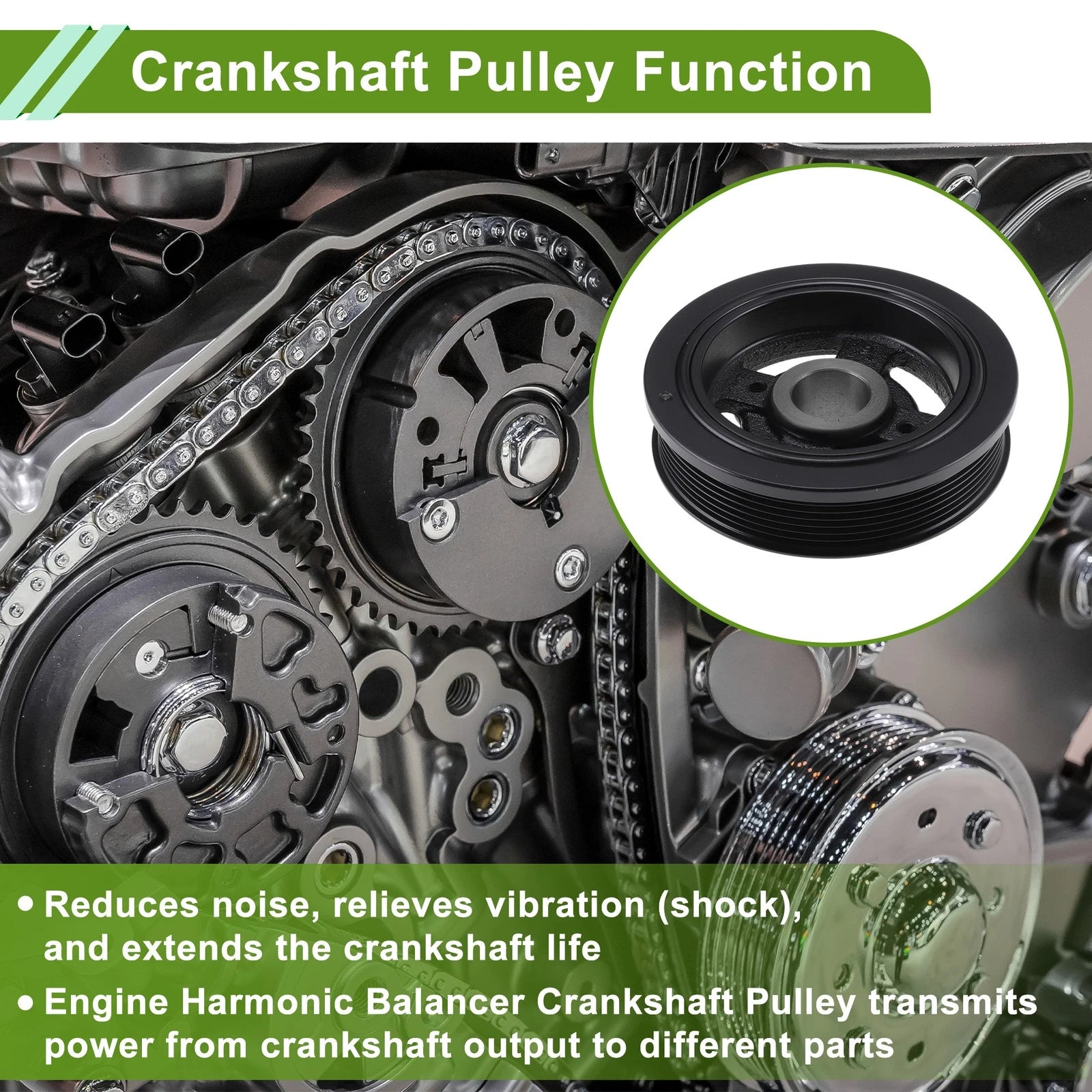 Engine Harmonic Balancer Crank Pulley Replacement for Toyota Camry (2007–2017)