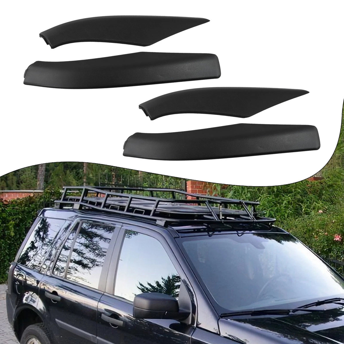 Roof Rack Rail End Covers for Land Rover Freelander II