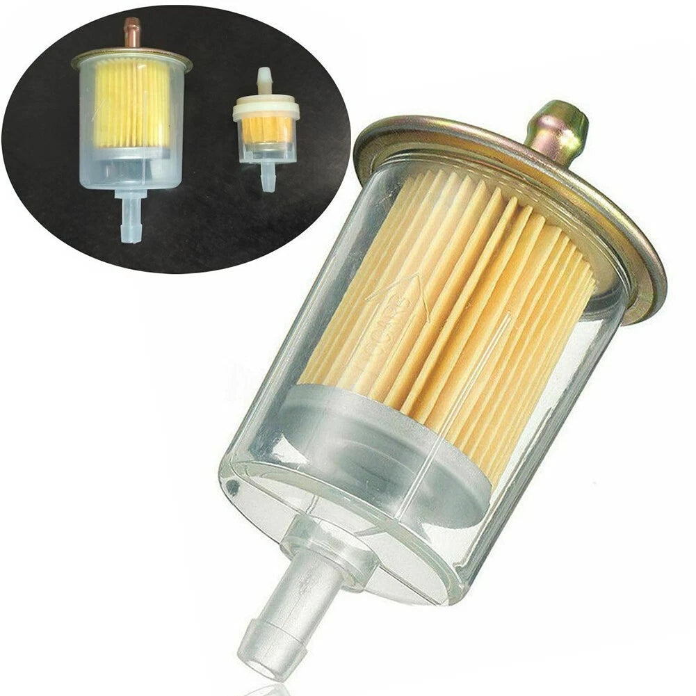 Fuel Filter for - 9mm Hose Connections, Clear Shell