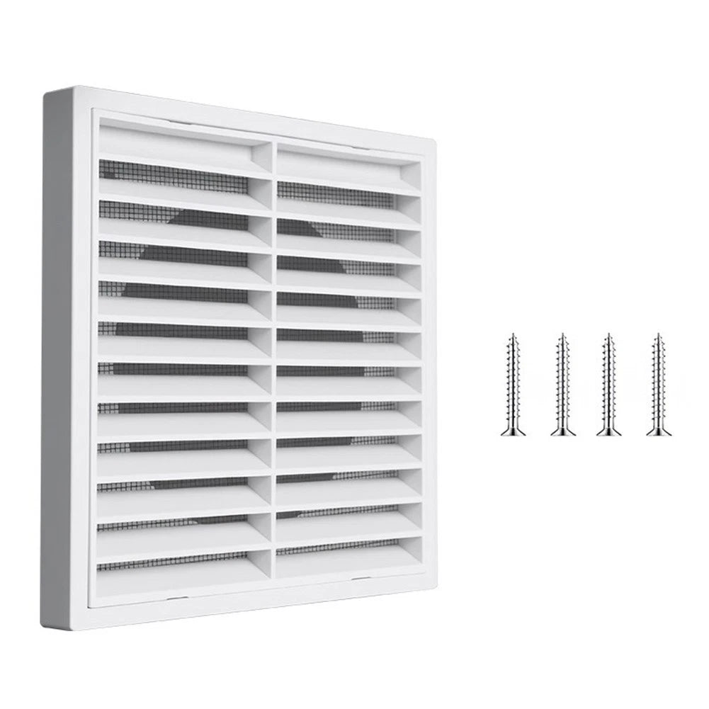 Vent with Oblique Louvers for Smooth Airflow and Insect Defense