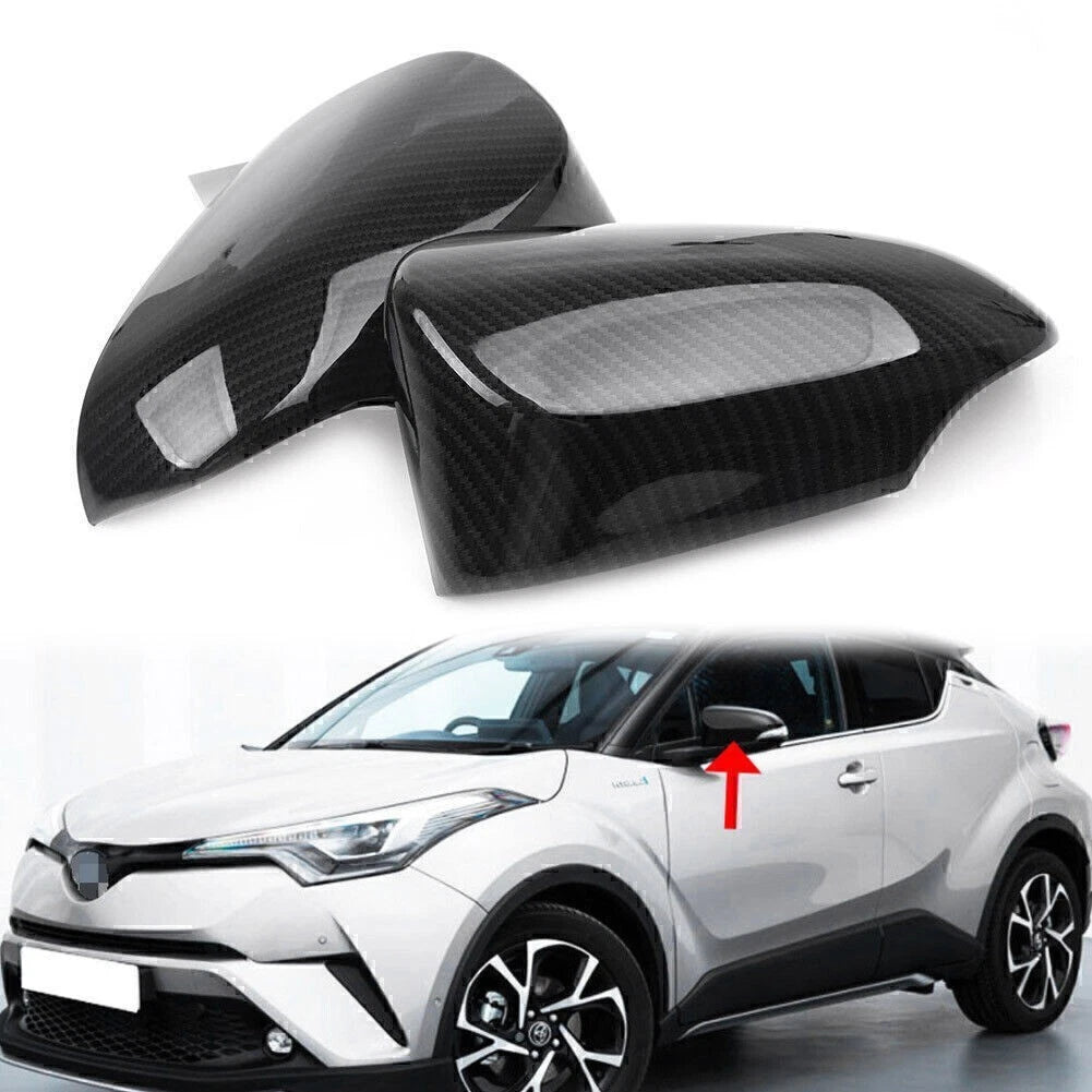 2X Rear View Side Mirror Covers for Toyota C-HR (2016–2018) ABS