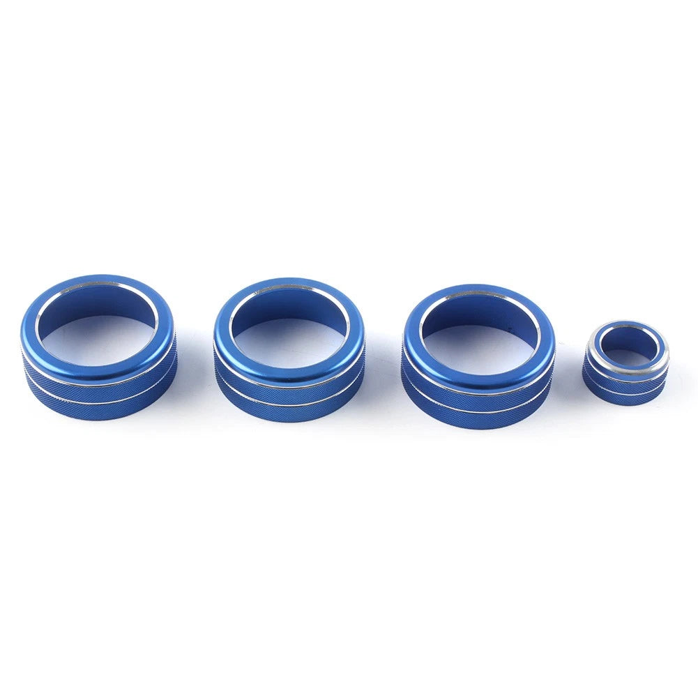4X AC Climate Control Button Ring Cover for Honda Civic (2022–Present) Blue