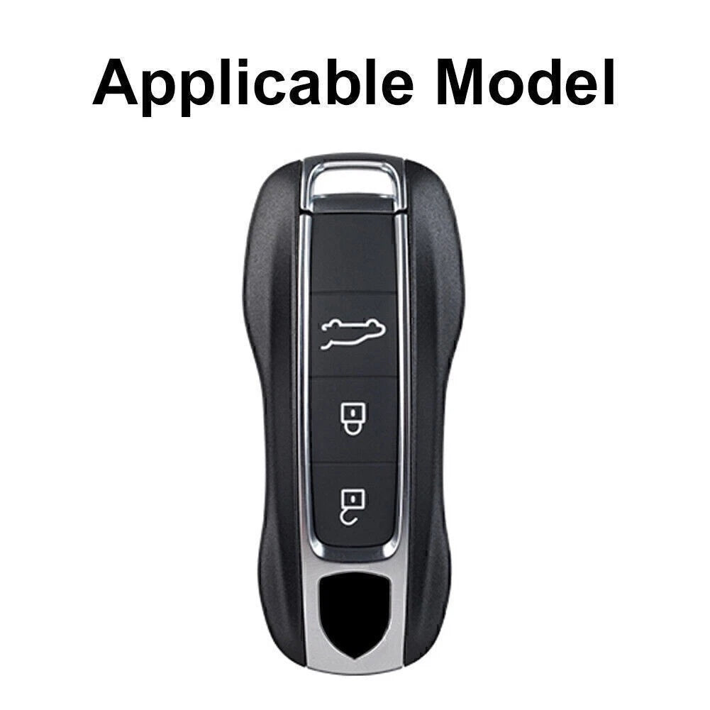 Remote Key Fob Cover Case for Porsche Cayenne Panamera (2017–2018) Carbon Silver Black