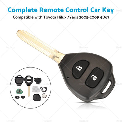 Complete Remote Car Key for Toyota Hilux/Yaris (2005–2009) 4D-67