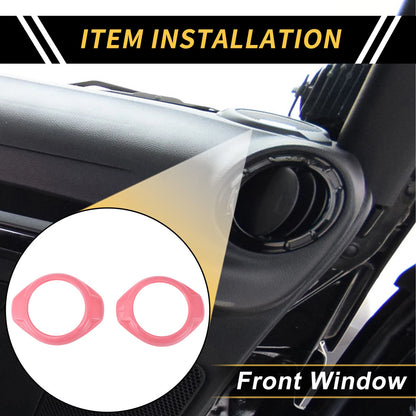 A Pillar Speaker Ring Cover Trim for Jeep Wrangler JK JKU (2007–2018) Pink