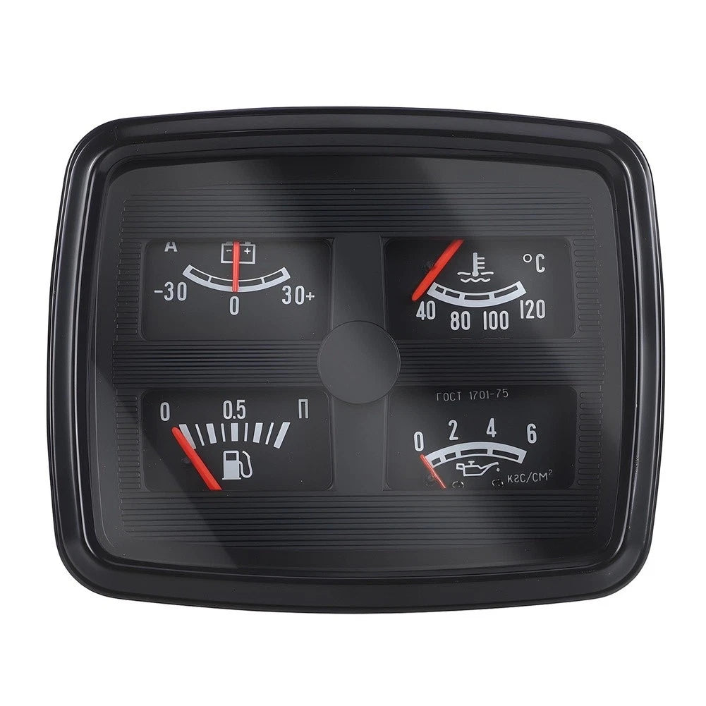 4 in 1 Car Instrument Cluster Gauge for Universal Vehicles (12V)
