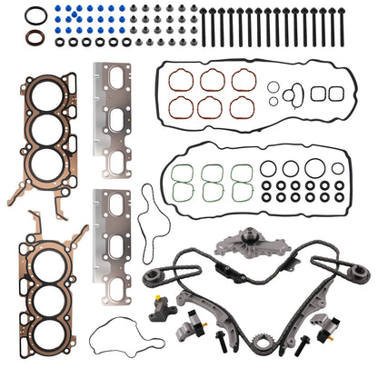 Head Gasket Timing Chain Water Pump Kit for Ford Edge Taurus Lincoln (2007–2010)