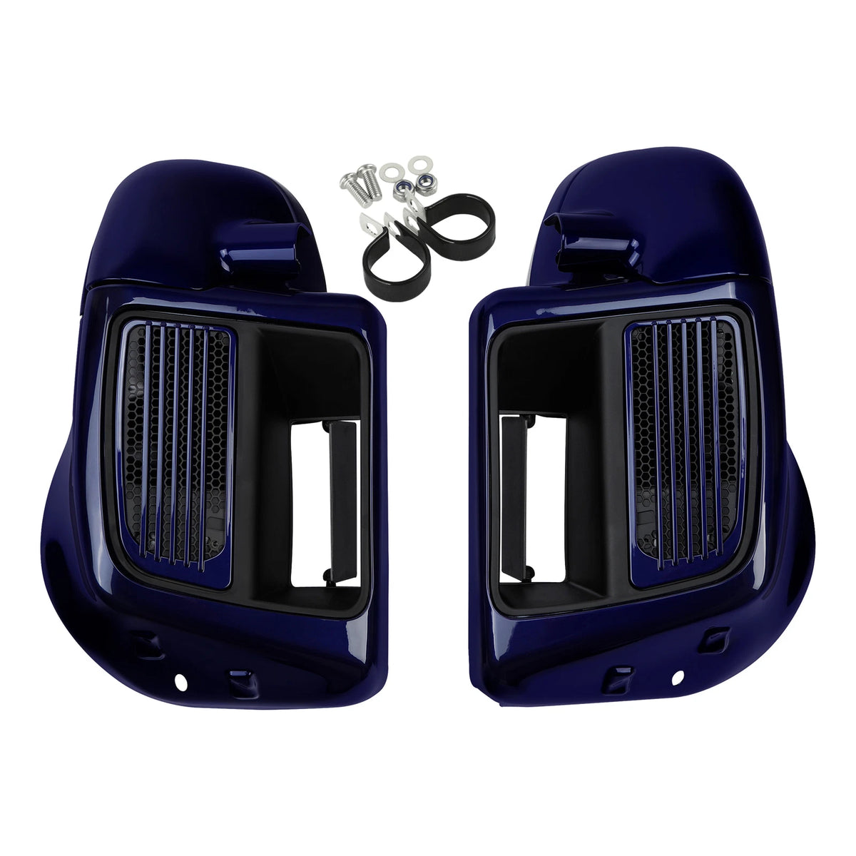 Lower Vented Fairing for Harley Touring (2014–2025) Zephyr Blue/Black Sunglo