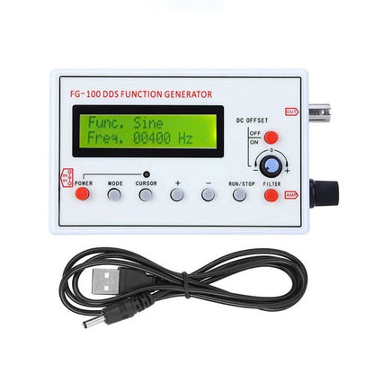 Portable DDS Waveform Generator for fg-100 (1Hz-20kHz Multi-Wave Output)