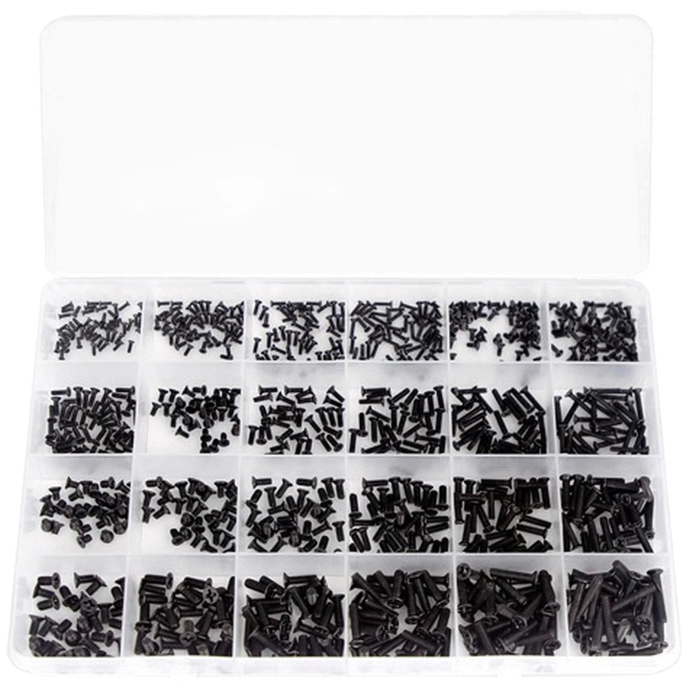 Flat Head Screw Kit for Eyeglasses Repair (Grade 4.8)