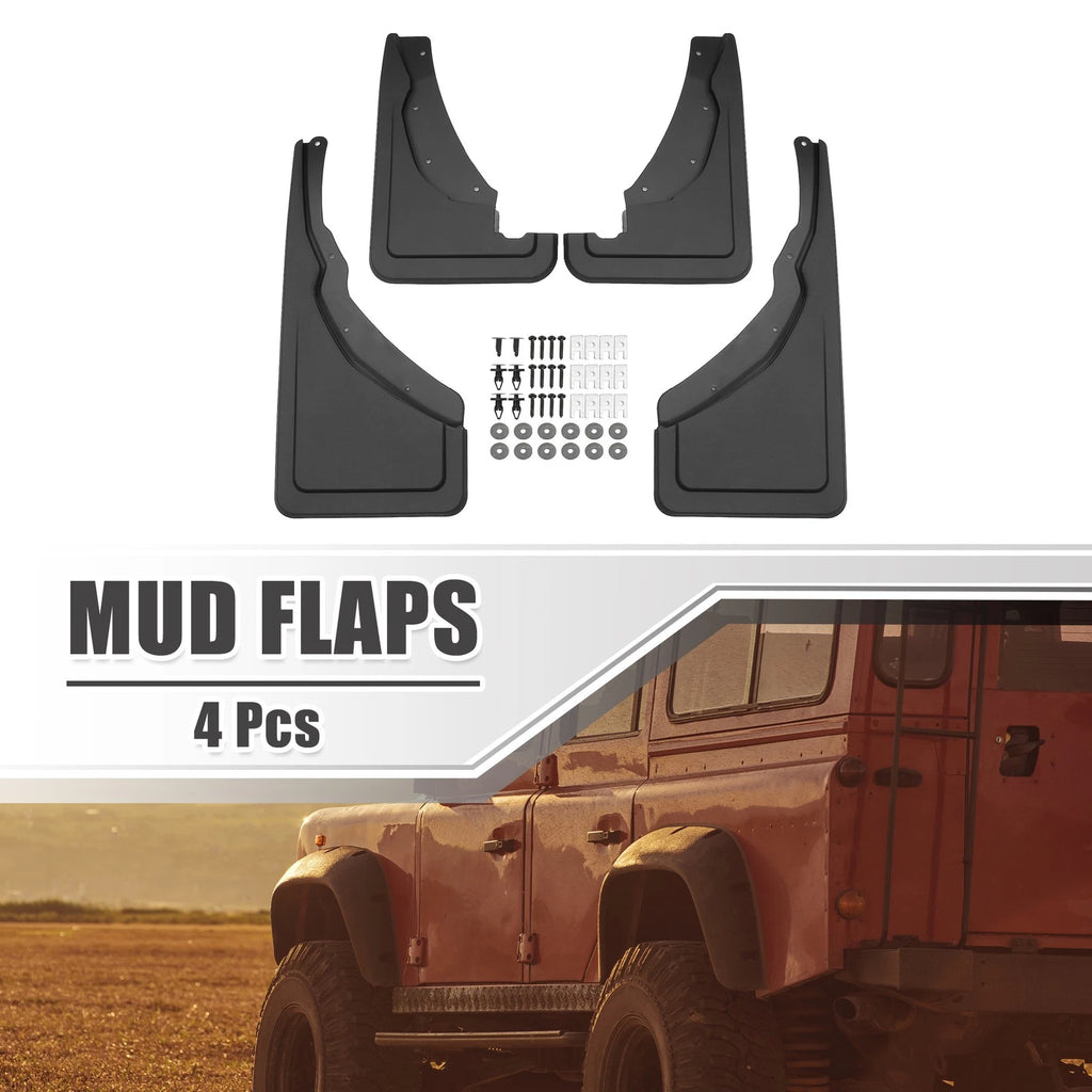 Front Rear Mud Flaps Splash Guards Black Set for Ford Bronco Sport (2021–2024)