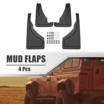 Front Rear Mud Flaps Splash Guards Black Set for Ford Bronco Sport (2021–2024)