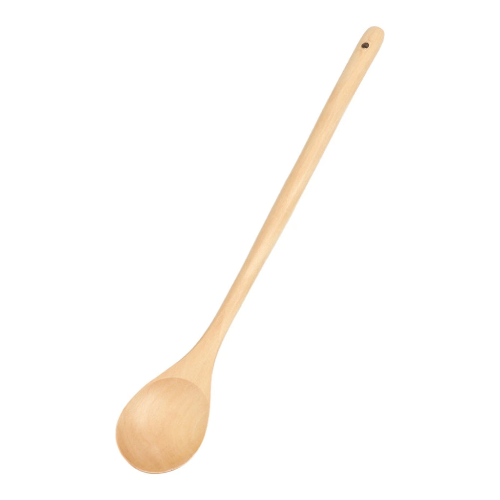 Wooden Kitchen Spoon with Long Handle for Stirring and Scraping Pans