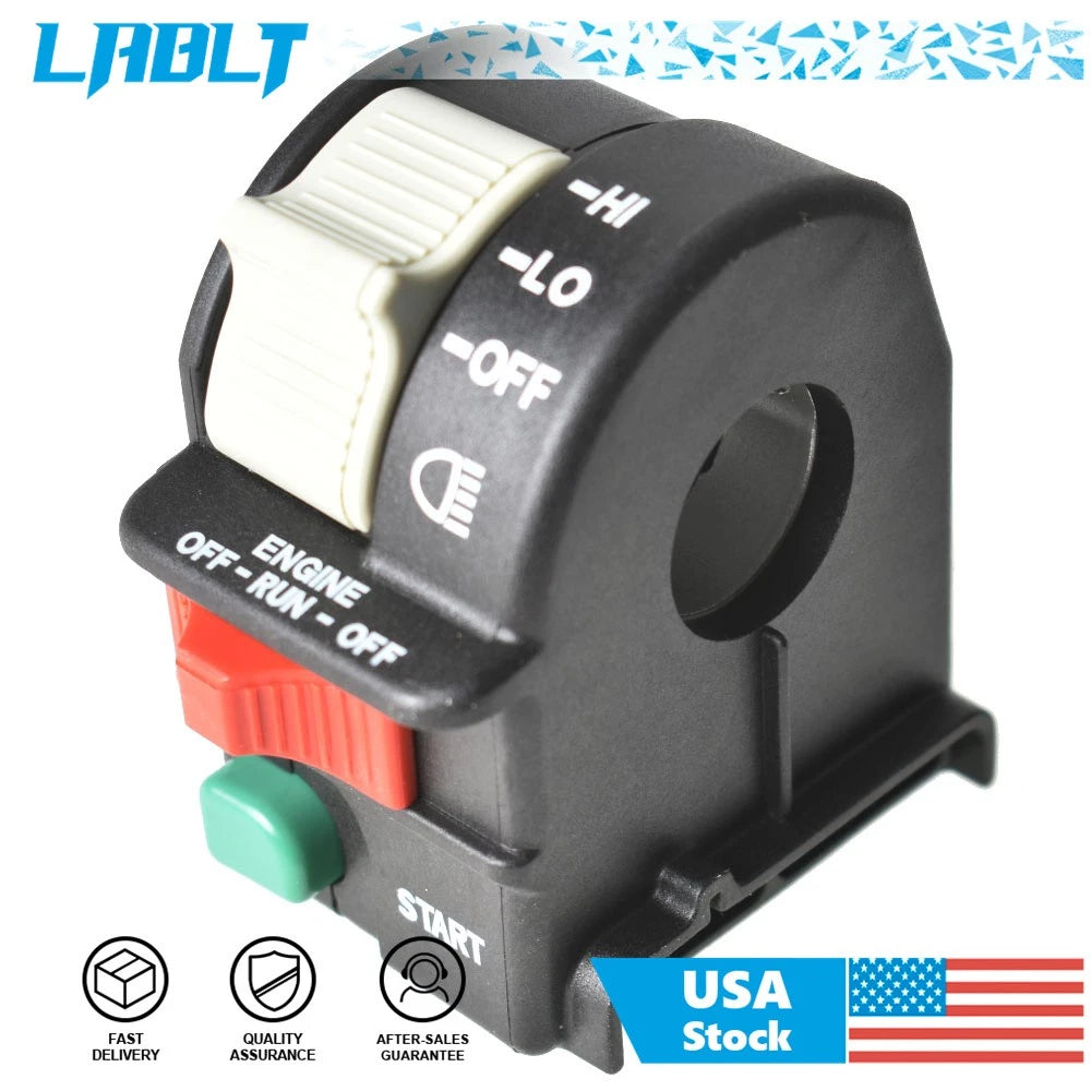 Start Light Run Stop Handle Bar Switch for Polaris Predator 500 (2003–2006)