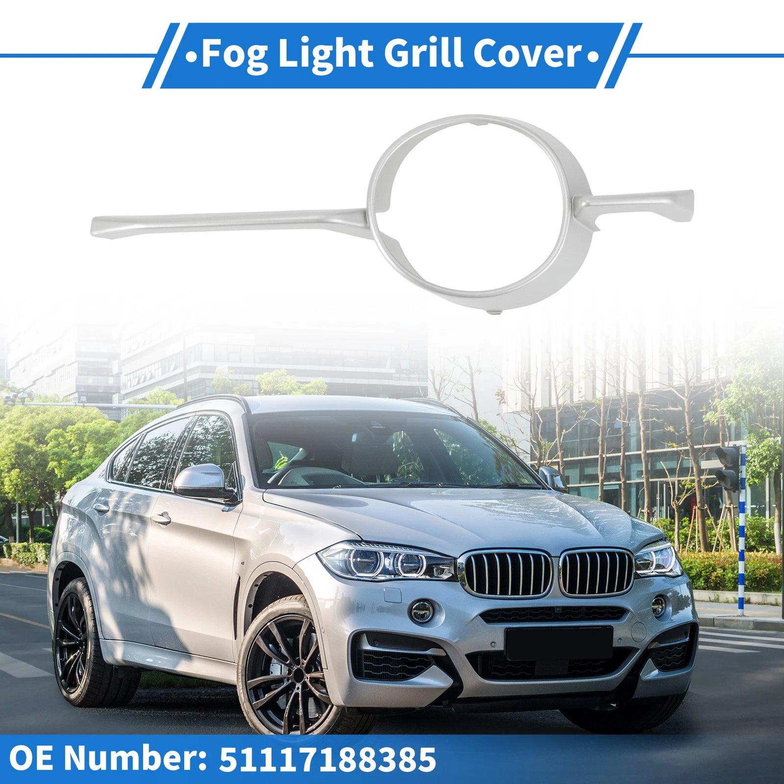 Front Left Fog Light Grill Replacement for BMW X6 (2008–2014)
