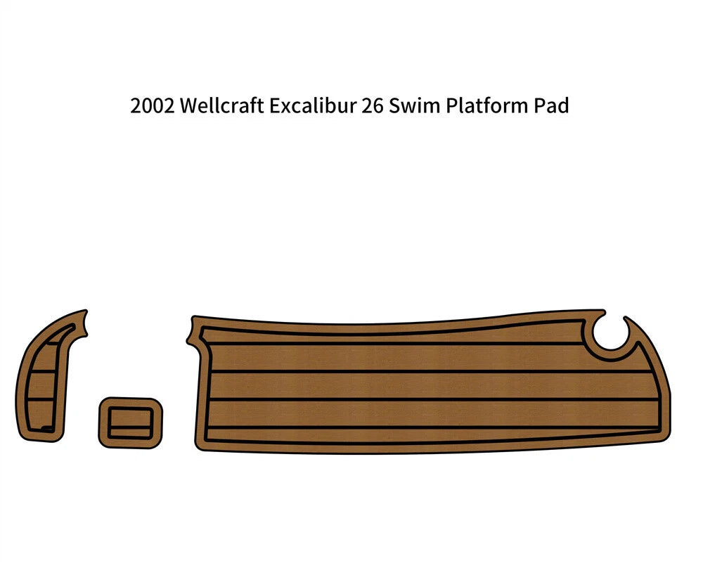 EVA Faux Foam Teak Deck Flooring for Wellcraft Excalibur 26 (2002)