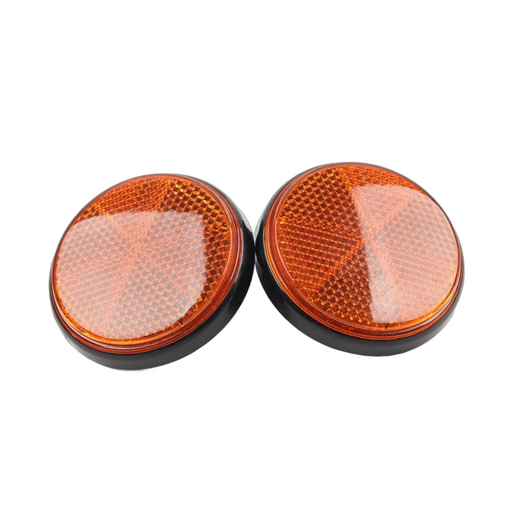 2X LED Motorcycle Round Reflector Tail Brake Turn Signal Light M6