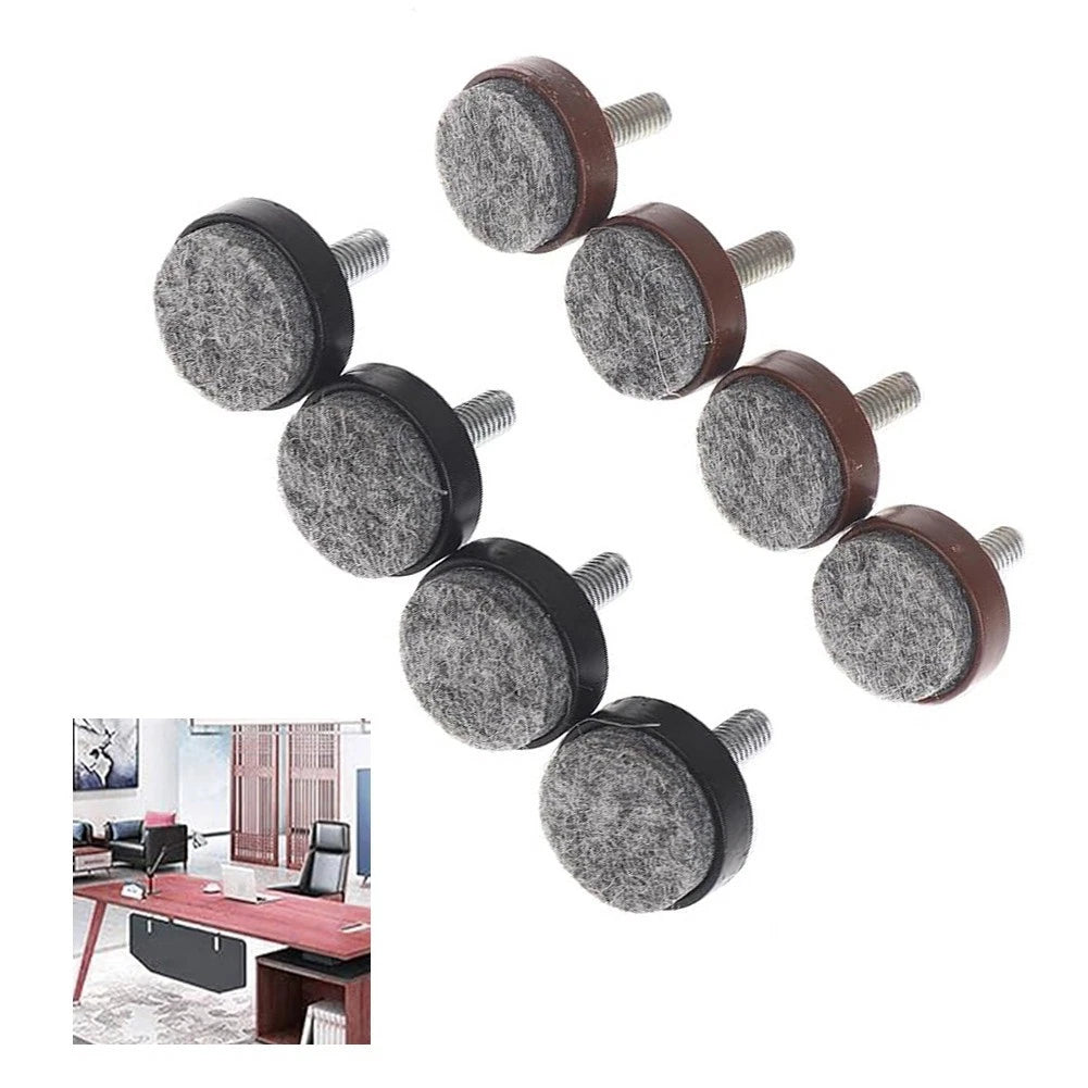8 Adjustable Felt Leg Protectors for Chairs Tables Sofas