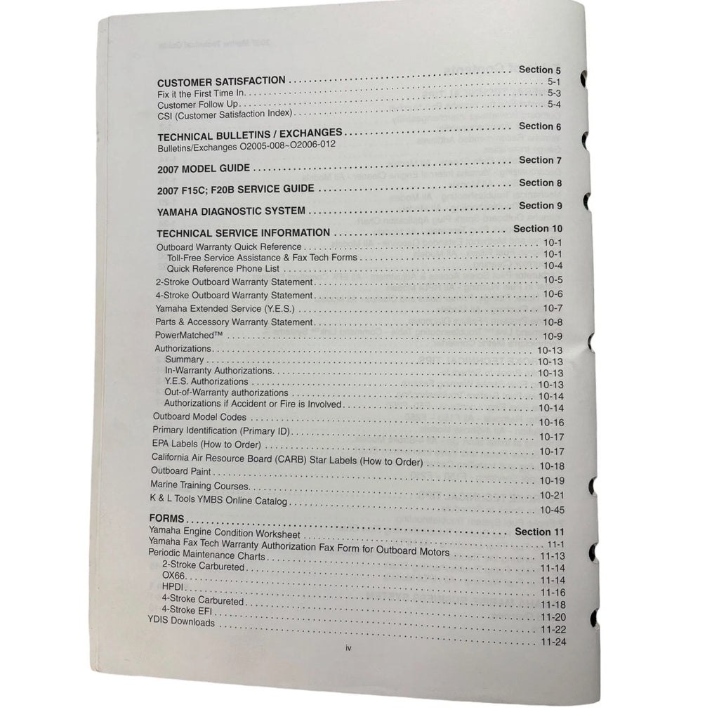 Marine Technical Guide for Yamaha (2007) LIT-18865-01-07
