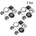 Set of 3 Carburetor Gasket Kit for Husqvarna 44 140S 240S 444 (K10-HDC)
