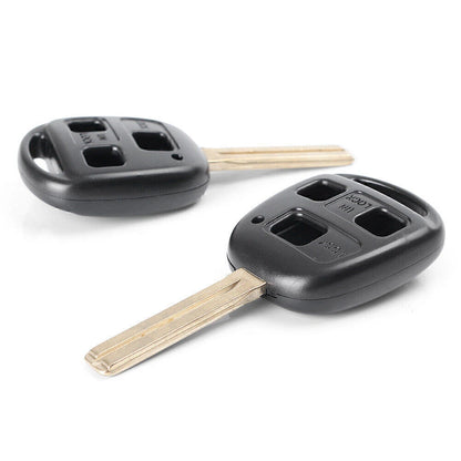3-Buttons Replacement Remote Key Fob Shell Case Cover Fit Lexus Car Black