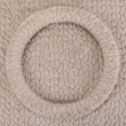 Warm Plush Steering Wheel Cover for Universal Fit (Winter, Anti-Slip, 3D Texture)
