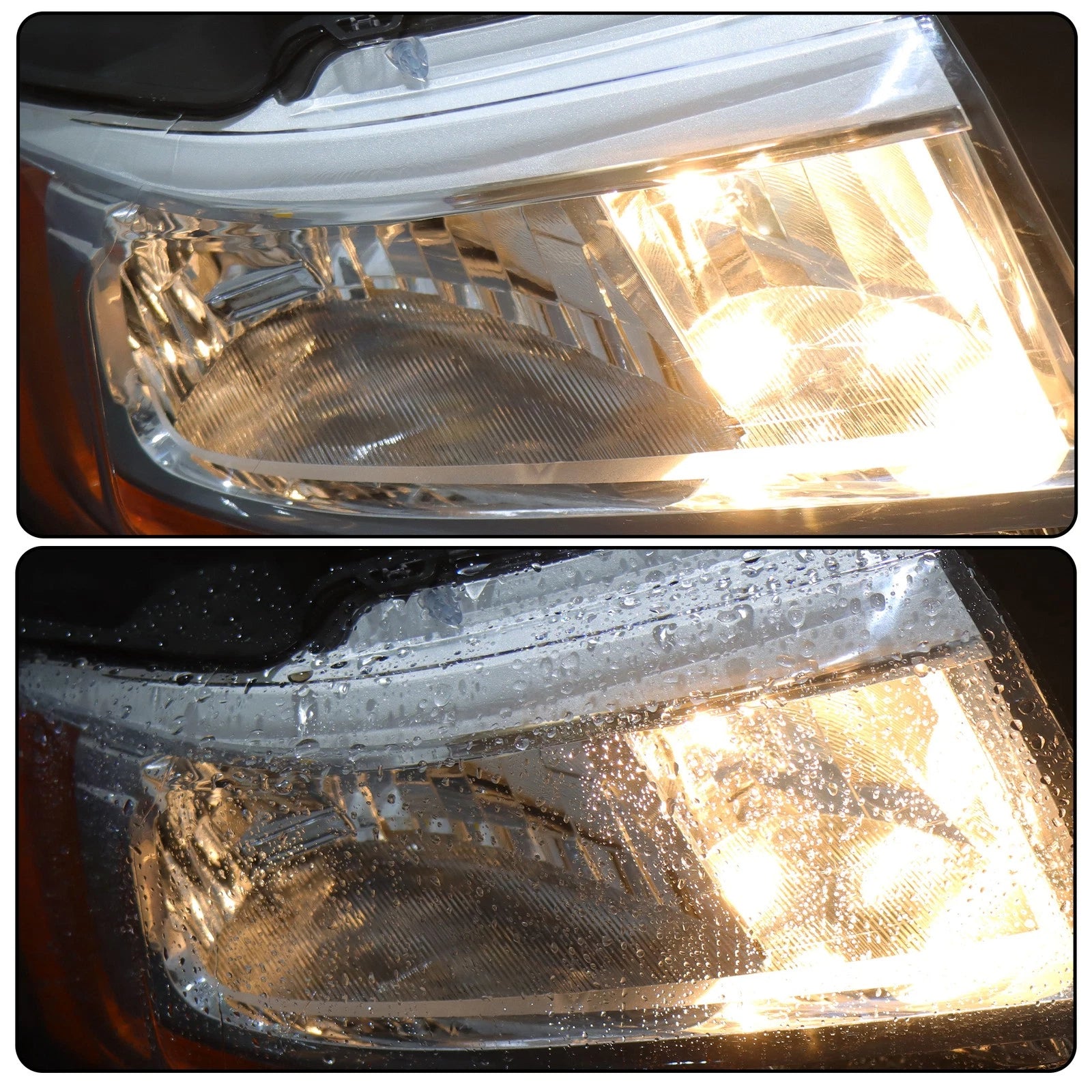 Headlight Assembly Passenger Side for Ford Expedition (2015–2017) Halogen Chrome